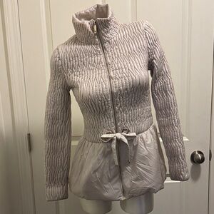 Marciano Light Beige Quilted Pea Coat